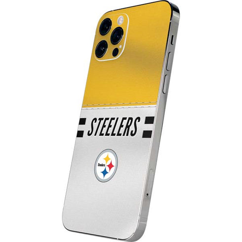 NFL Pittsburgh Steelers White Striped iPhone 12 Pro Max Skin